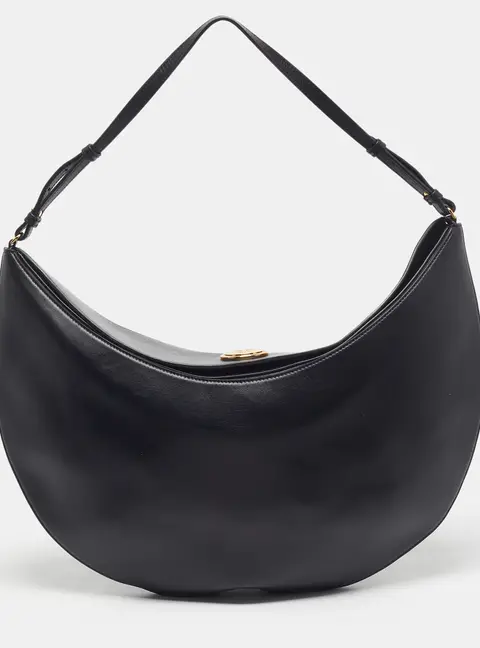 Jacquemus Le Sac Ovalo Black Leather Hobo
