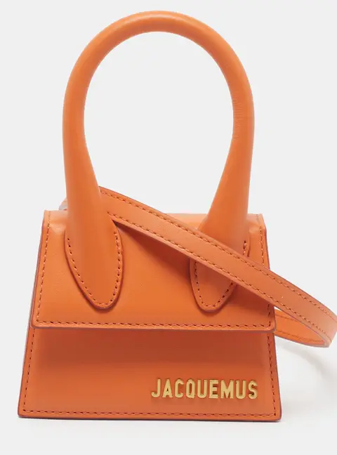 Jacquemus Le Chiquito Mini Orange Leather Top Handle Bag