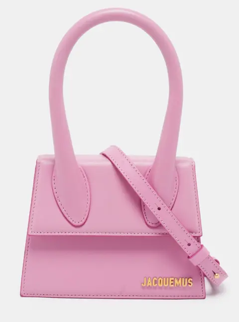 Jacquemus Le Chiquito Moyen Pink Leather Top Handle Bag