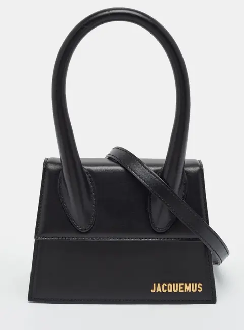 Jacquemus Le Chiquito Moyen Black Leather Top Handle Bag