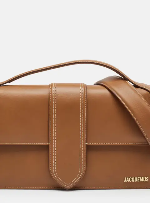 Jacquemus Le Bambinou Brown Leather Top Handle Bag