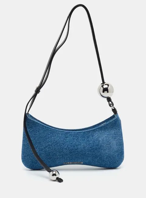 Jacquemus Le Bisou Perle Blue Denim Shoulder Bag