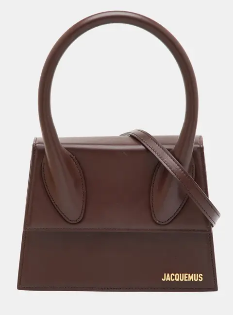 Jacquemus Le Chiquito Grand Dark Brown Leather Top Handle Bag