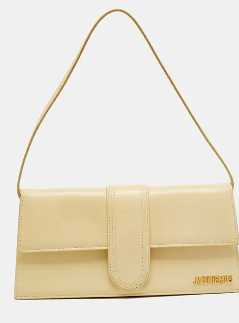 Jacquemus Le Bambino Long Beige Leather Shoulder Bag