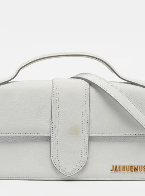 Jacquemus Le Bambino Grand Light Blue Leather Top Handle Bag