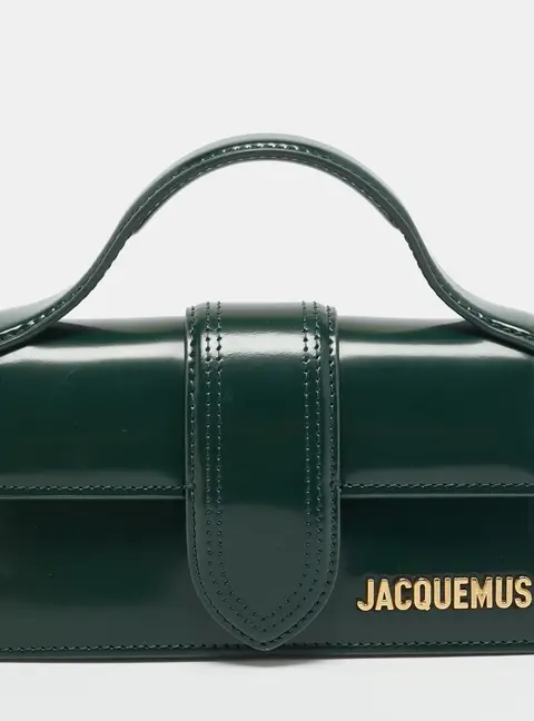 Jacquemus Le Bambino Mini Green Leather Top Handle Bag
