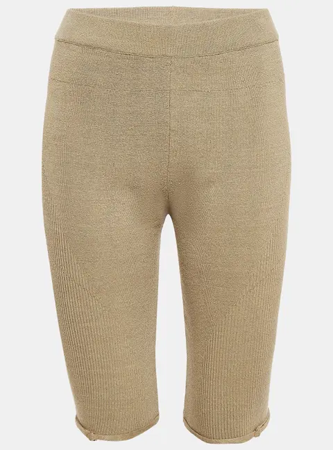 Jacquemus Khaki Green Linen Blend Knit Sierra Shorts L