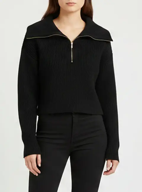 Jacquemus Black Rib Knit Wool La Maille Risoul Sweater S