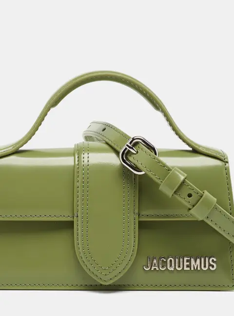 Jacquemus Le Bambino Mini Green Leather Top Handle Bag