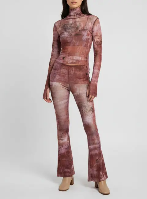 Jean Paul Gaultier X KNWLS Multicolor Printed Knit Pant Set S