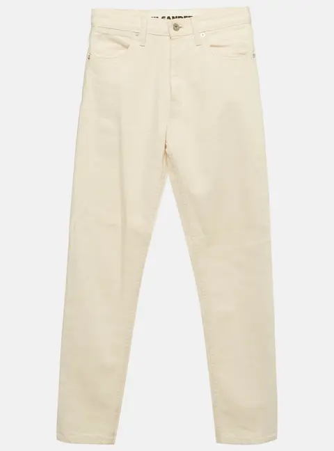 Jil Sander Beige Cotton Drill Jeans S/Waist 25"