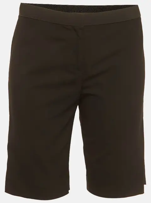 Jil Sander Navy Black Wool Blend Regular Fit Shorts M