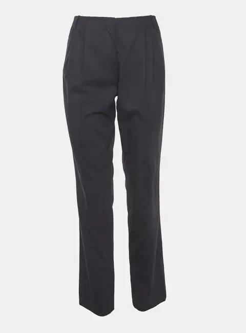Jil Sander Navy Blue Wool Blend High Rise Trousers M