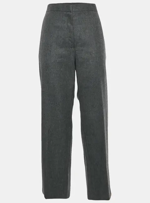 Jil Sander Grey Wool Straight Fit Trouser L