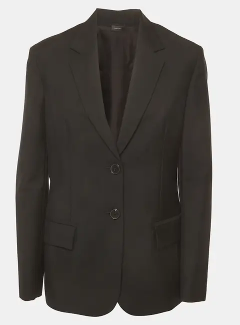 Jil Sander Black Wool Blend Single Breasted Blazer M