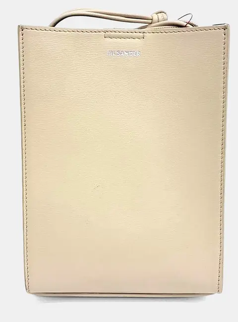 Jil Sander White Leather  Tangle Bag Small