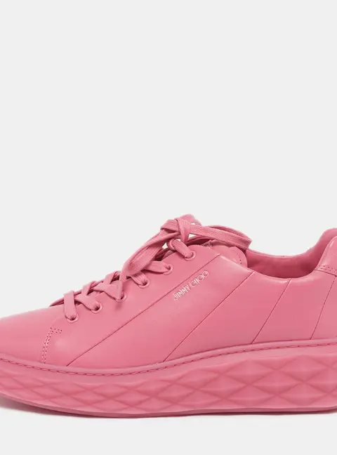 Jimmy Choo Diamond Light Maxi Size 42 Pink Leather Low Top Sneakers