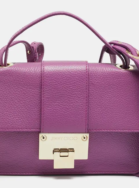 Jimmy Choo Rebel Pink Leather Top Handle Bag