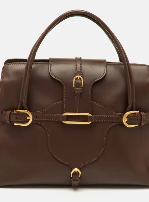 Jimmy Choo Tulita Brown Leather Tote