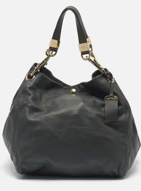 Jimmy Choo Lohla Jayne Sage Green Leather Tote