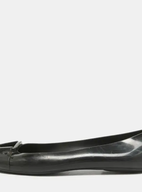 Jimmy Choo Black Rubber Ballet Flats Size 40