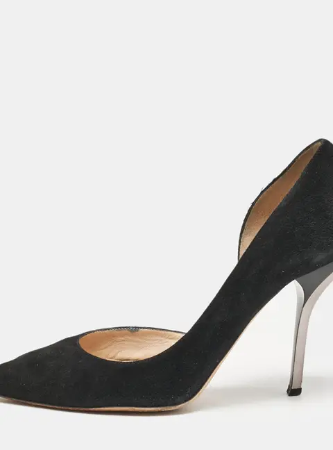 Jimmy Choo Black Suede Dorsay Pumps Size 39