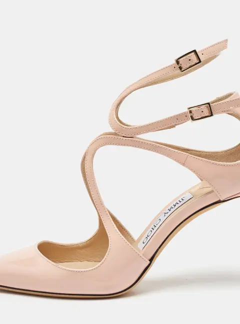 Jimmy Choo Light Pink Patent Leather Lancer Pumps Size 36