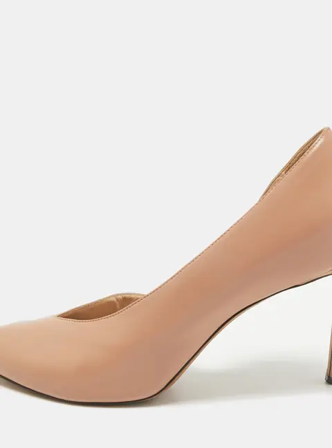 Jimmy Choo Beige Leather Sophia D'orsay Pumps Size 38.5