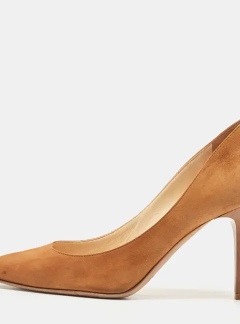 Jimmy Choo Tan Suede Agnes Pumps Size 37