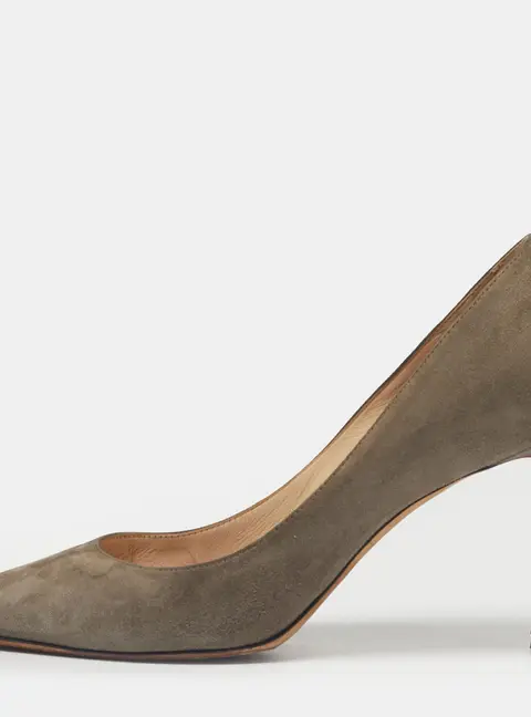 Jimmy Choo Beige Suede Romy Point Toe Pumps Size 35.5