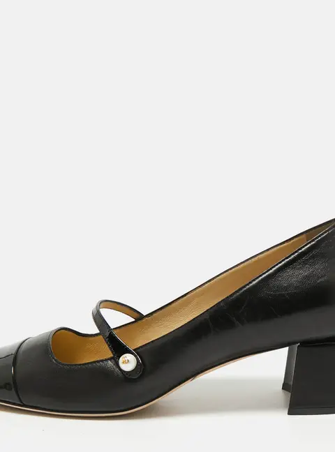 Jimmy Choo Elisa Size 40 Black Patent and Leather Mary Jane Pumps