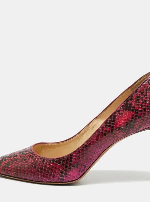 Jimmy Choo Romy Size 40 Two Tone Python Leather Pumps