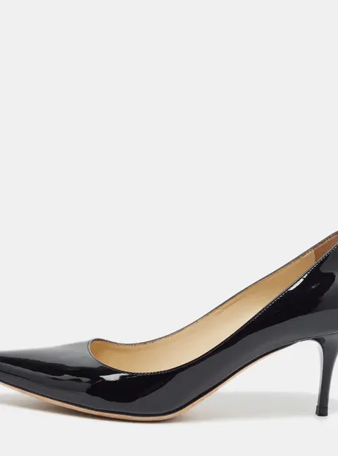 Jimmy Choo Love Size 38 Black Patent Leather Pumps