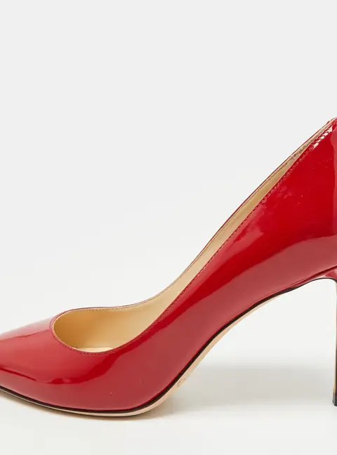 Jimmy Choo Romy Size 35.5 Red Patent Leather Pumps
