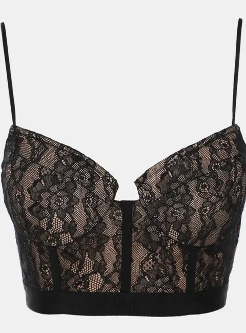 Jonathan Simkhai Black Floral Lace Camisole XS