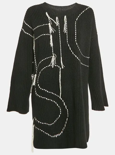 Joseph Black Fancy Knit Jumper M