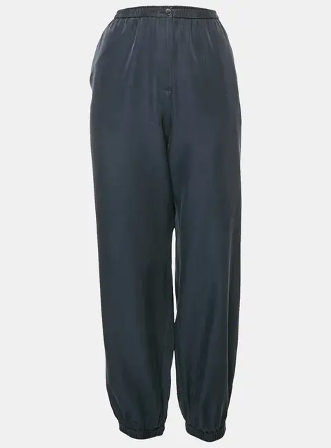 Joseph Navy Blue Cotton Blend Trousers L