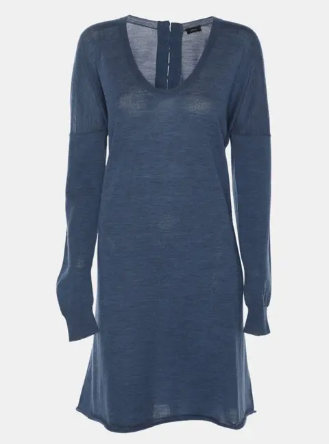 Joseph Blue Wool Knit Dress S
