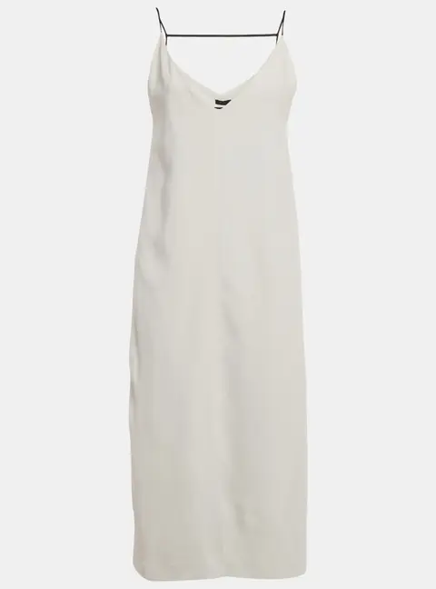 Joseph Grey Stretch Crepe Midi Dress M