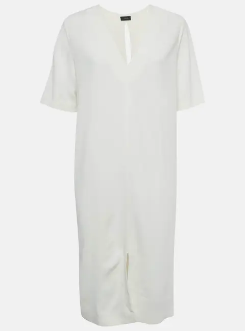 Joseph White Crepe Shift Dress M