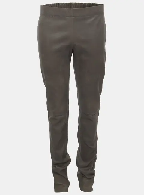 Joseph Grey Lambskin Skinny Pants M
