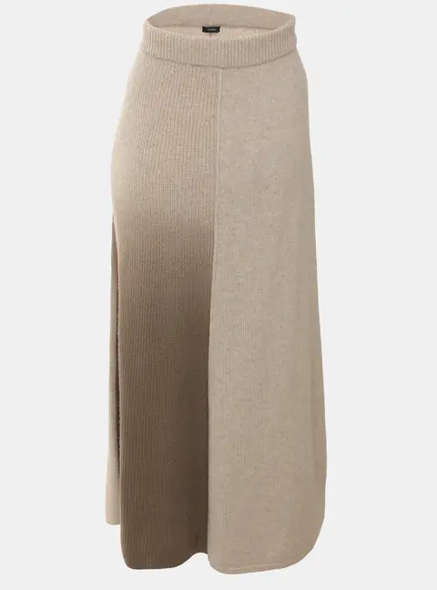 Joseph Beige/Khaki Rib Knit Maxi Skirt M