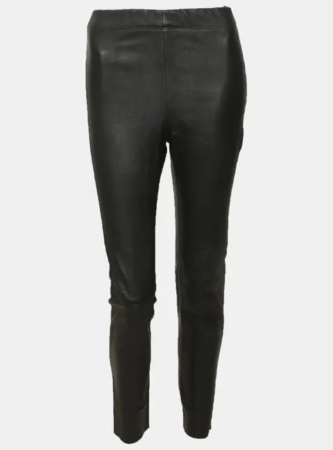 Joseph Black Leather Leggings S