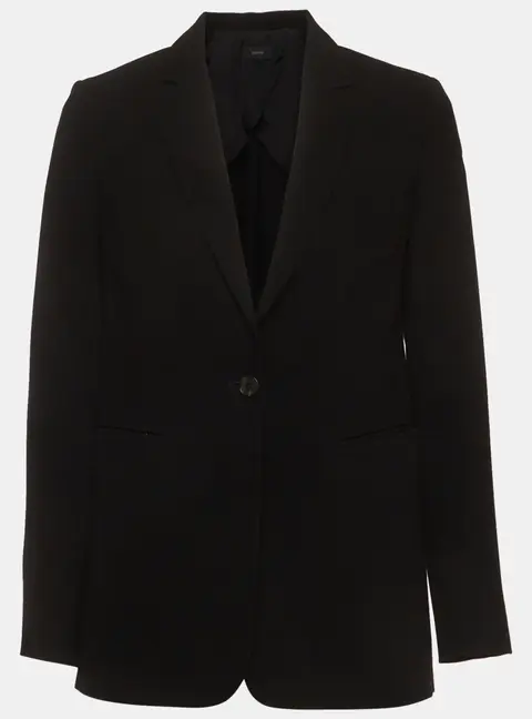 Joseph Black Crepe Single Breasted Lauren Blazer S