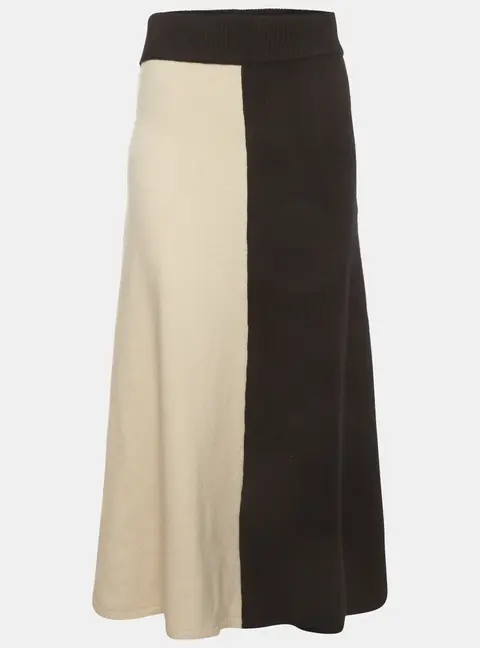Joseph White /Black Knit A-line Midi Skirt L