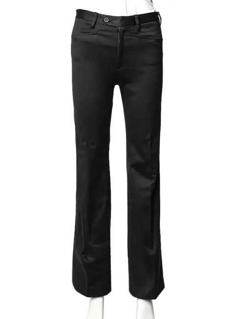 Joseph Vintage Black Cotton Flared Leg Pants S