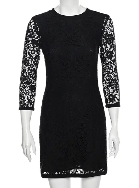Joseph Black Lace Georgia Sheath Dress M