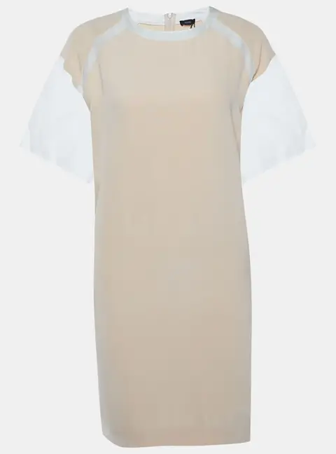 Joseph Light Pink Silk & Organza Detail Shift Dress S