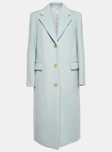 Joseph Blue Wool & Cashmere Mid Length Coat M