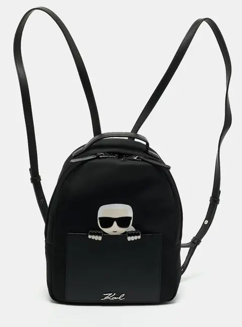 Karl Lagerfeld K/Ikonik 2.0 Black Nylon Backpack